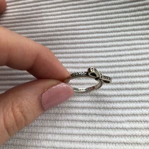 Pandora Bow Silver Ring Size 50, or US 5.5 ($60)